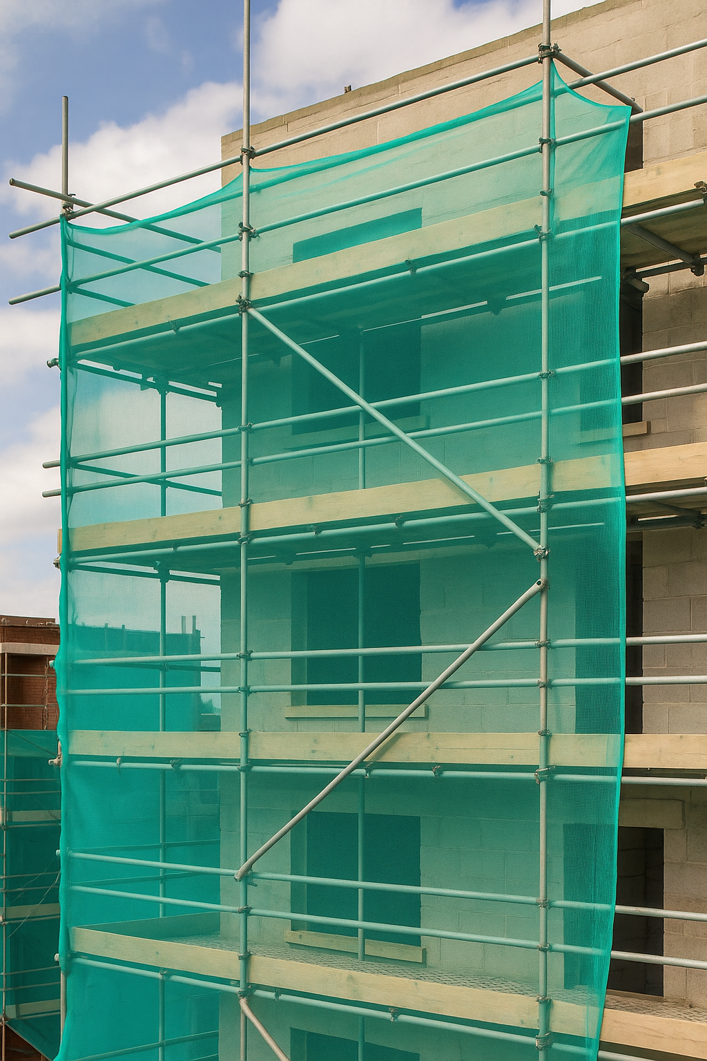 50gsm Debris Netting Roll Heavy-Duty Scaffold Safety Mesh for Construction, Gardening & Allotments