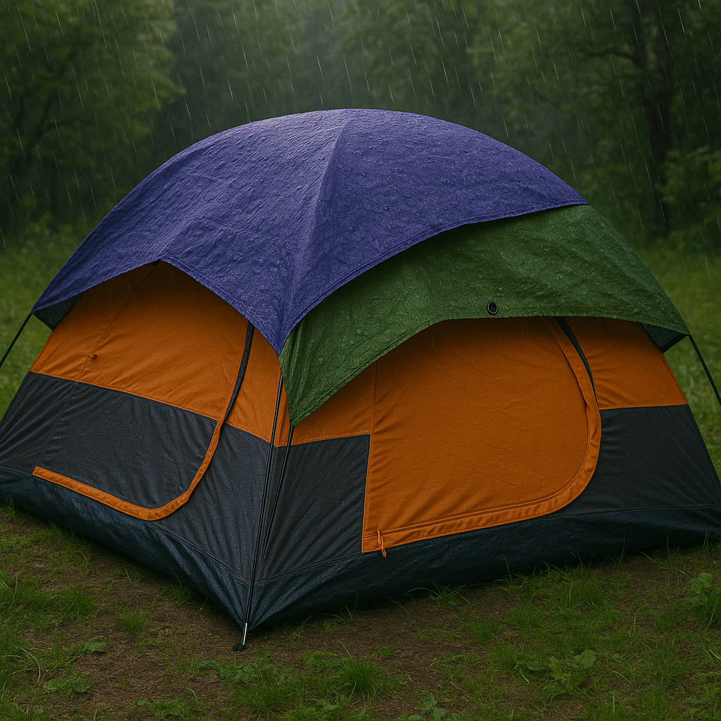 Waterproof Blue/Green Tarpaulin – 110gsm Reinforced Cover for Industrial Use
