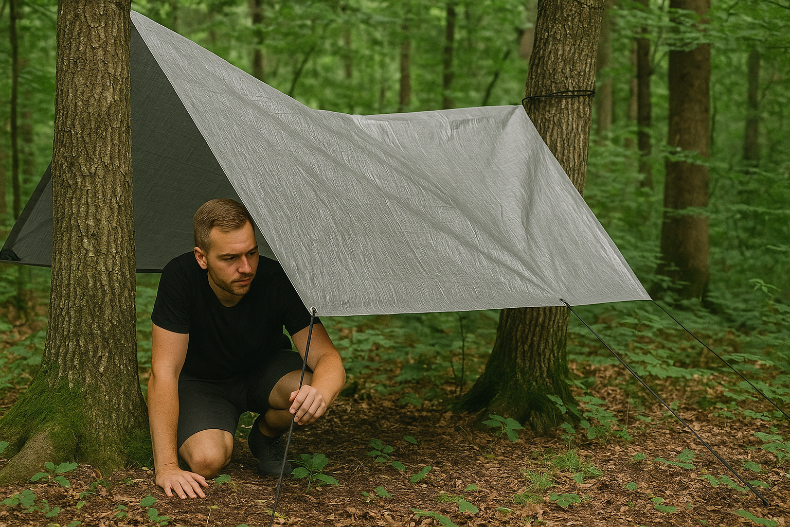 Heavy Duty UV Resistant Silver/Black Tarpaulin 105GSM – Durable Waterproof Cover for All-Weather Protection and Versatile Use