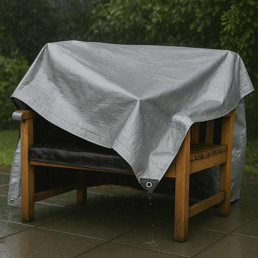 Heavy Duty UV Resistant Silver/Black Tarpaulin 105GSM – Durable Waterproof Cover for All-Weather Protection and Versatile Use