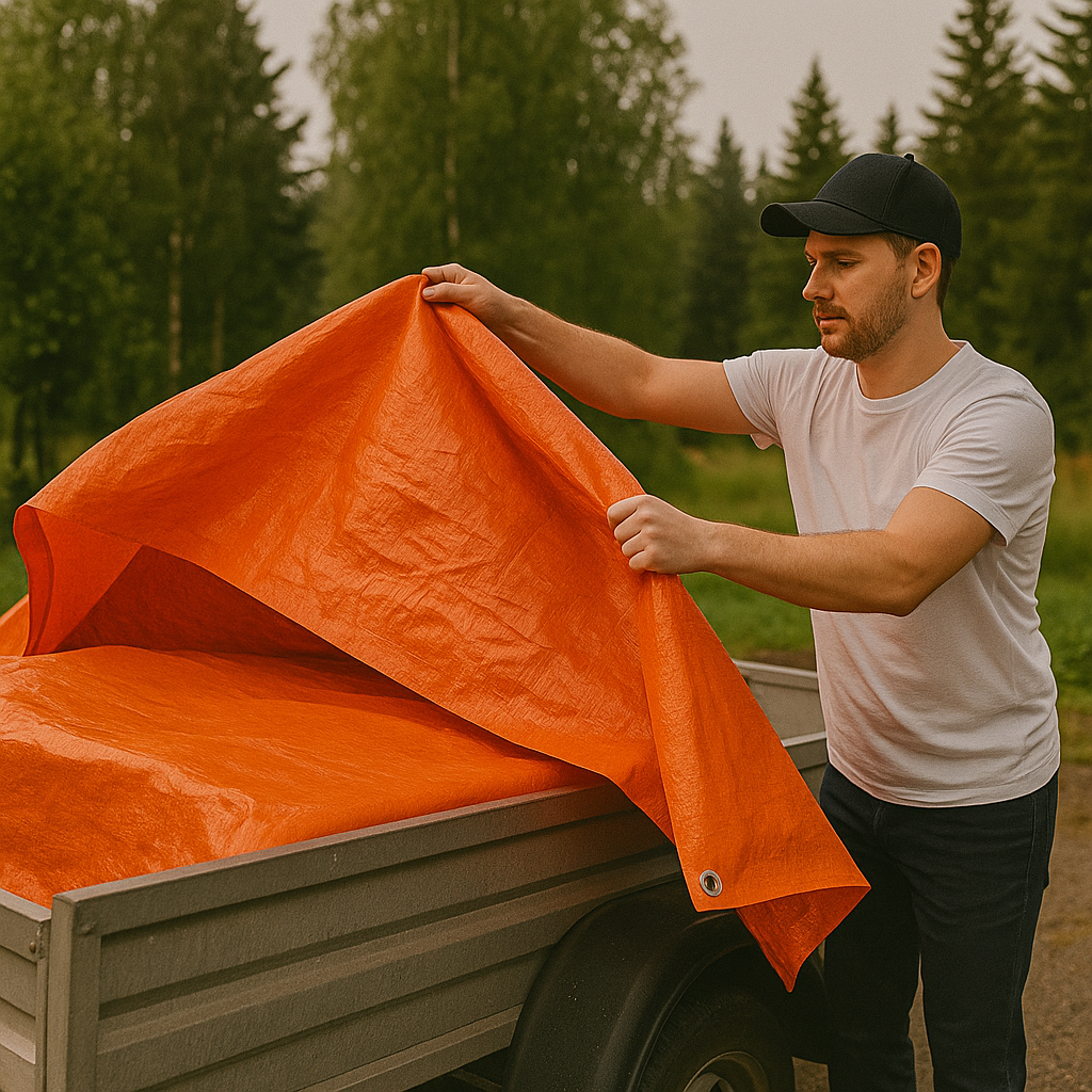 Heavy Duty 90GSM Tarpaulin – Premium Waterproof Cover for Furniture  Caravans  and Outdoor Protection