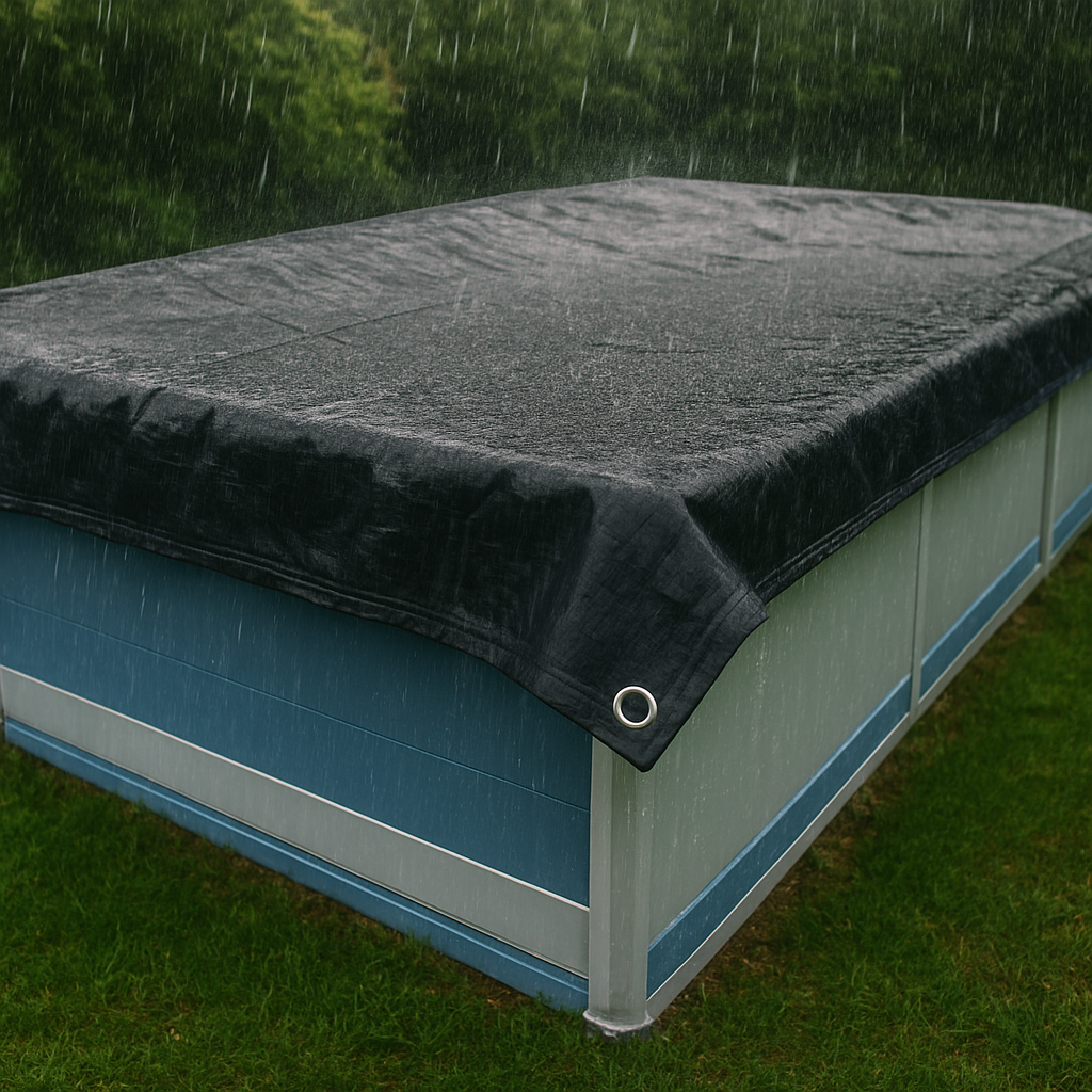 UV Protected Shrinkproof Black and Silver Heavy Duty Tarpaulin 270gsm
