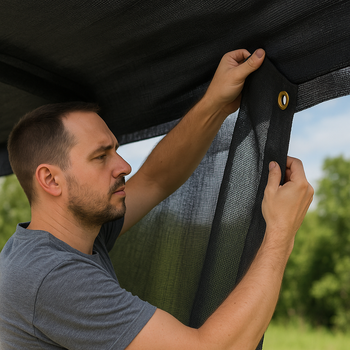 Heavy Duty Black Polythene Cargo Truck Net – Durable Load Securing Net for Trucks and Trailers