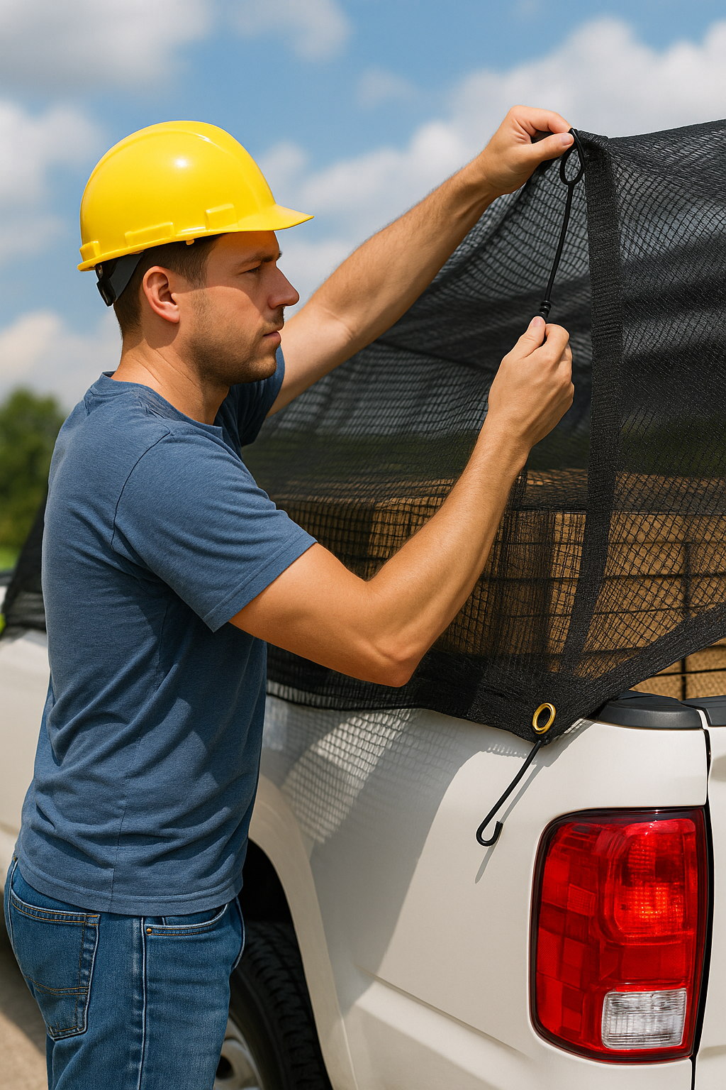 Heavy Duty Black Polythene Cargo Truck Net – Durable Load Securing Net for Trucks and Trailers