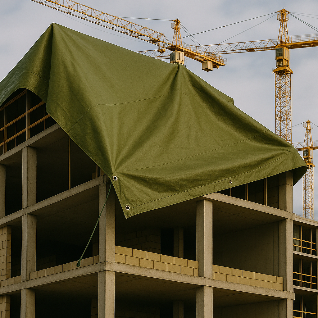 Premium Olive Green Extra Heavy Duty Tarpaulin – 560gsm Waterproof Cover for Boat and Camping