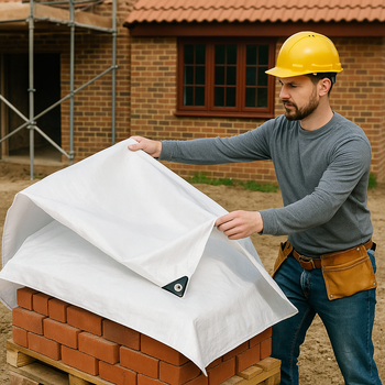 Heavy-Duty Multipurpose Waterproof Tarpaulin – UV Protected Super White 200gsm Cover for Outdoor Use