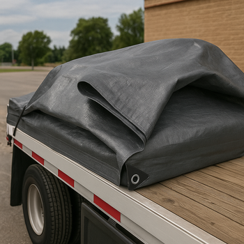 Extra Thick Grey Tarpaulin – 200gsm Heavy Duty Multipurpose Tarp for Ultimate Durability and Toughness