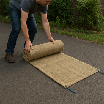 Heavy-Duty Multi-Purpose Tarmac Jute Sheet Tarpaulins  Durable Weather Resistant Cover for Outdoor Use
