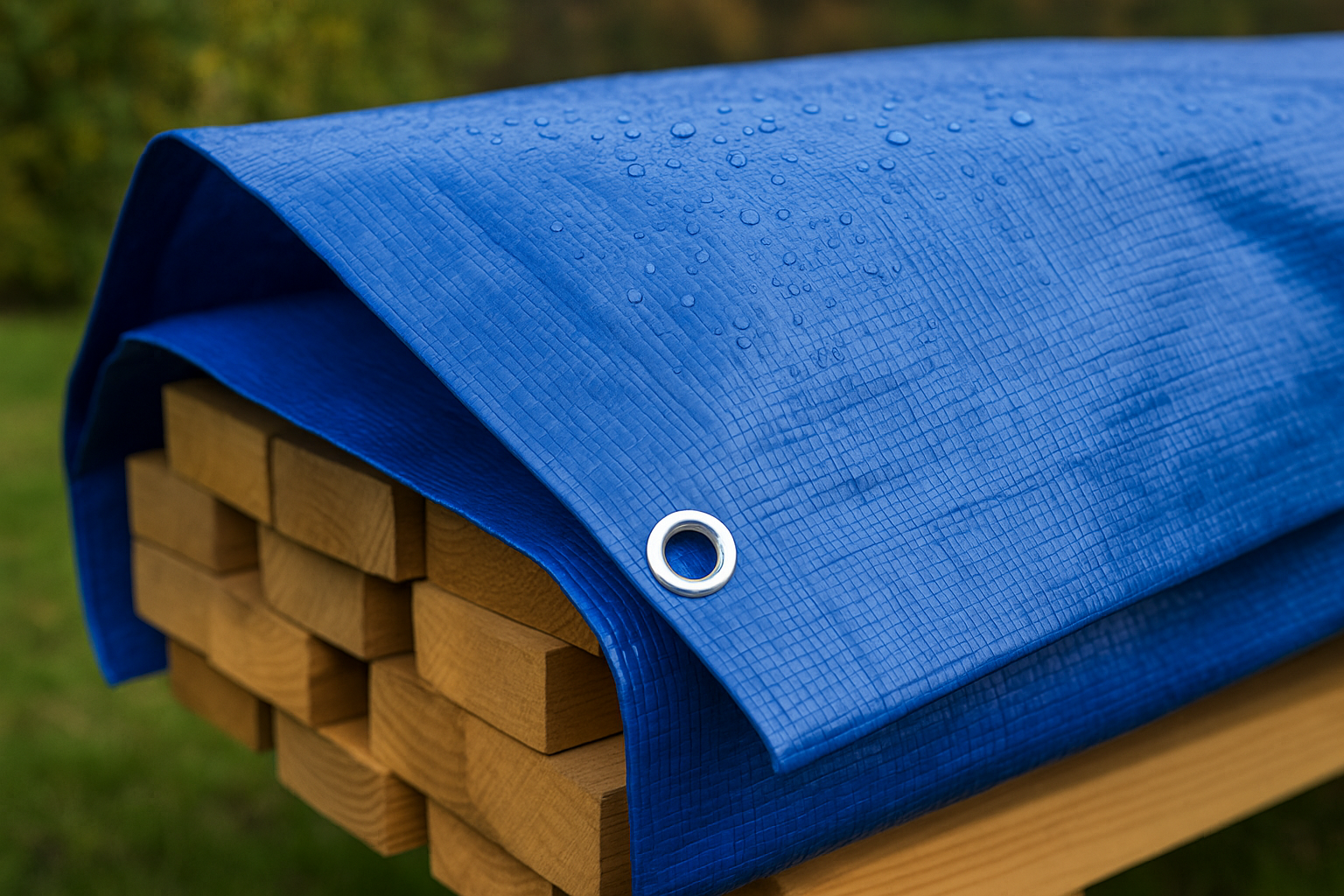 Heavy Duty Blue Waterproof Tarpaulin 100gsm – Reinforced Multi-Purpose Cover Sheet with Metal Eyelets for Outdoor Protection