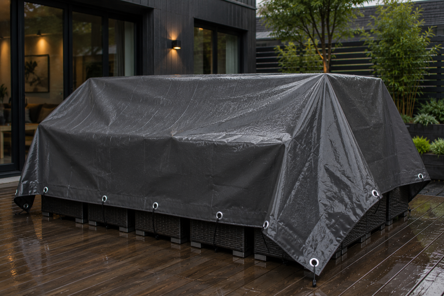 Heavy-Duty Tarpaulin 650gsm - Waterproof Cover Sheet with Reinforced Eyelets (Multiple Sizes)