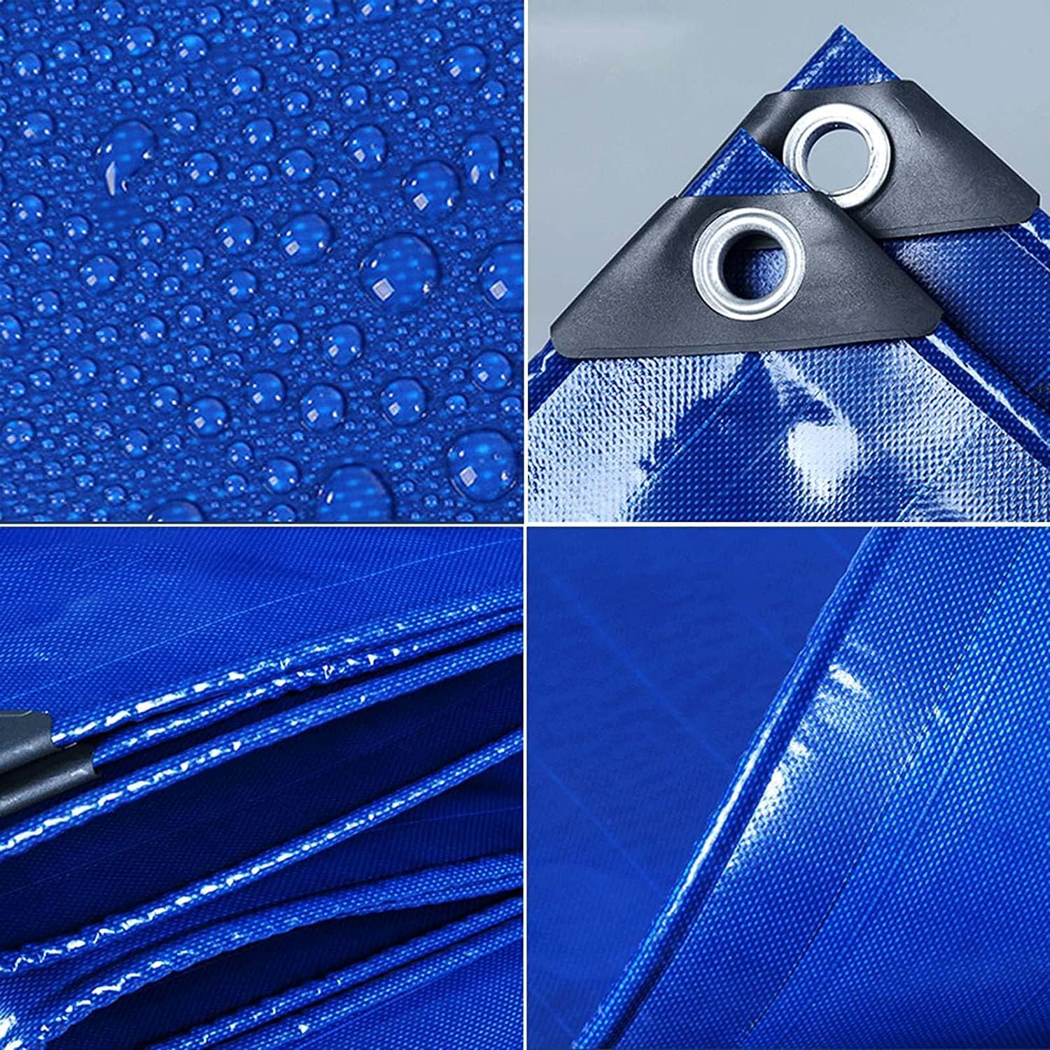 Heavy Duty Waterproof Blue Tarpaulins – 560gsm Extra Durable Tarp for Industrial, Outdoor, and Construction Use