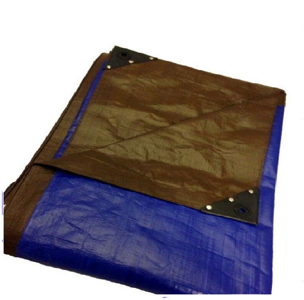 Versatile Waterproof Multipurpose Brown And Blue Heavy Duty 185gsm Tarpaulin