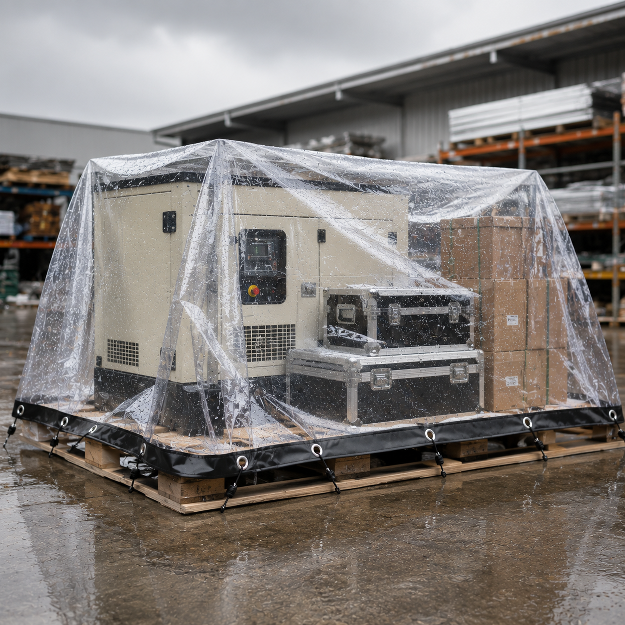 Clear Tarpaulin with Eyelets – Heavy-Duty Waterproof Transparent PE Cover Sheet | 50+ Sizes