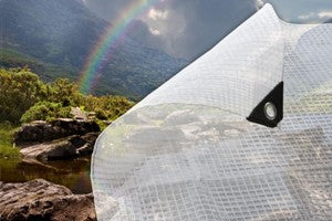 Rotproof UV Protected Mono Cover Tarpaulin Clear 170gsm