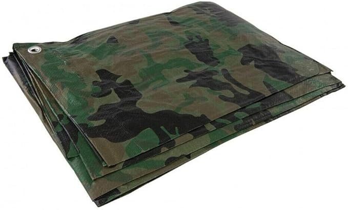 "Universal Camo Tarpaulin Cover – Durable Waterproof Groundsheet for Camping  Boating  and Outdoor Use