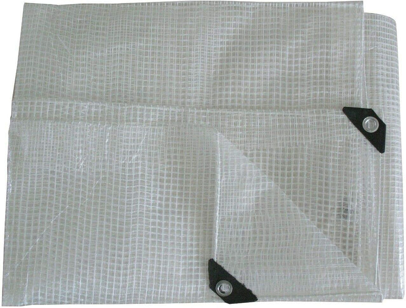 Dark Gray Waterproof UV Protected Mono Cover Tarpaulin Clear 170gsm