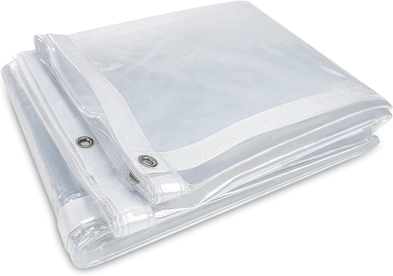 Glass Clear Tarpaulin 310gsm - UV Resistant Waterproof PVC Market Stall Cover
