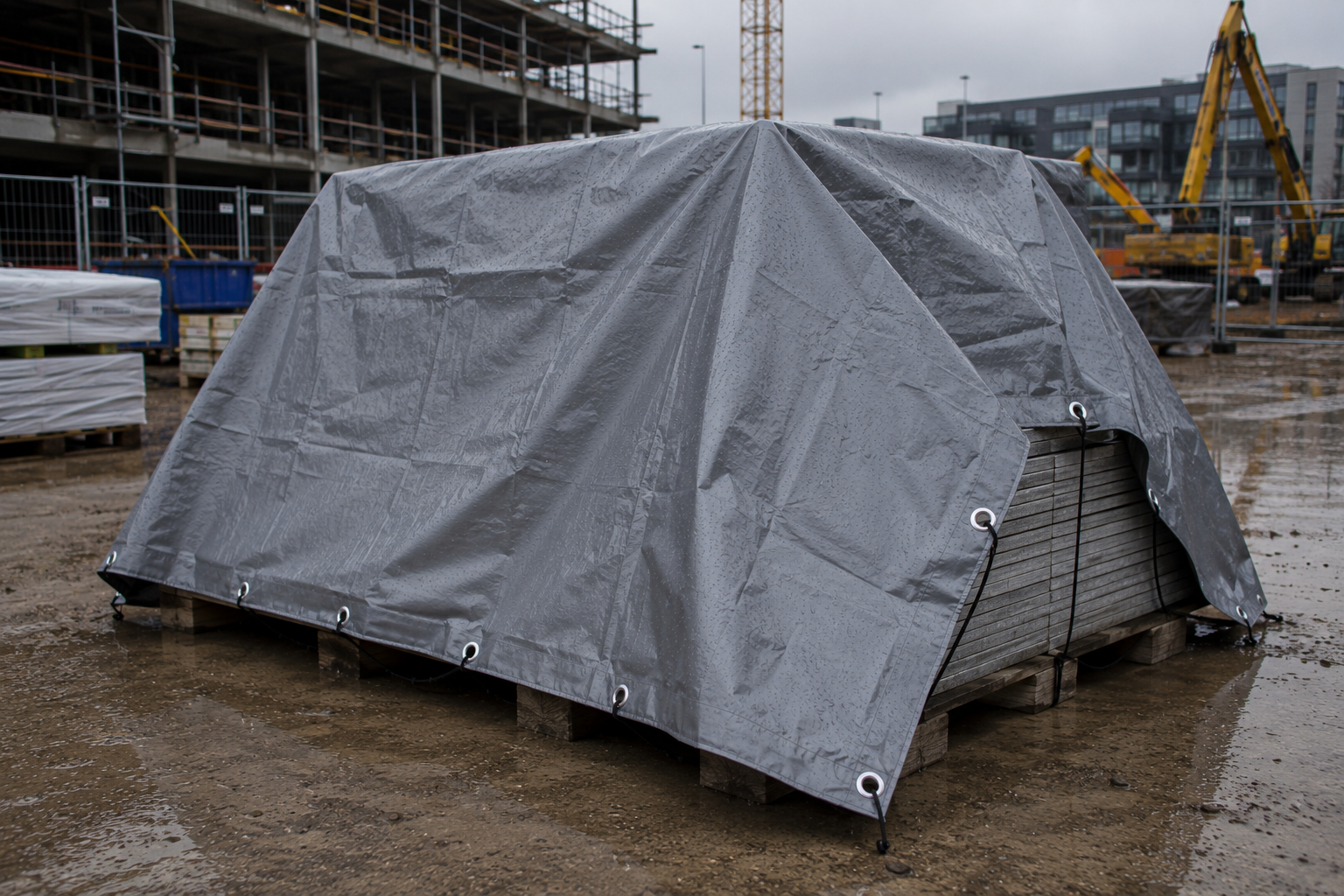 Heavy-Duty Tarpaulin 650gsm - Waterproof Cover Sheet with Reinforced Eyelets (Multiple Sizes)