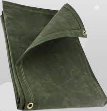 Dark Slate Gray Heavy Duty Canvas Tarpaulins - Dark Green (21OZ)