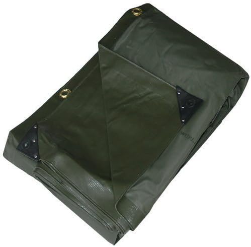 Olive Green PVC Tarpaulins – 560gsm Heavy Duty Waterproof Tarp for Industrial Outdoor  and Groundsheet Use