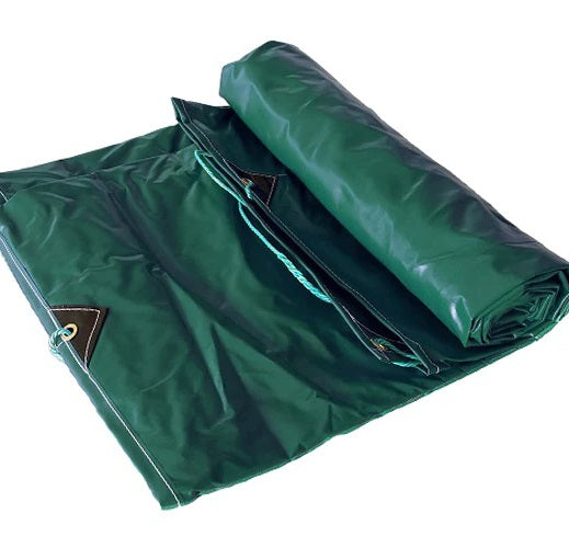 Heavy Duty 610gsm PVC Green Tarpaulin – Extra Durable Multipurpose Tarp for Industrial, Outdoor, and Construction Use