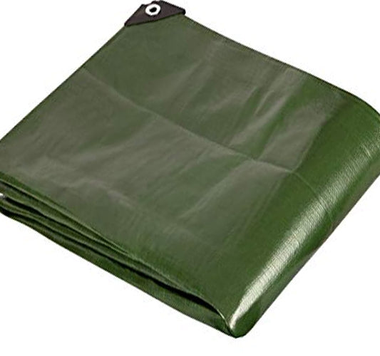 Green Heavy Duty Waterproof Tarp Sheet Cover - 200gsm Premium Reinforced Tarpaulin for Outdoor Protection