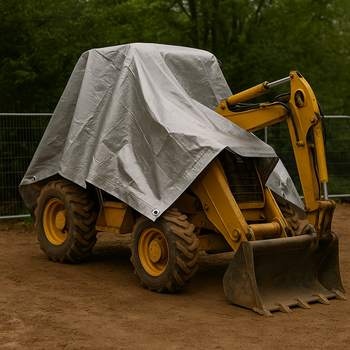 Silver Waterproof Tarpaulin 140 GSM Heavy Duty – Reinforced Corners & Hems | UV-Stabilised, Rotproof & Recyclable | Multi-Purpose Cover for Construction, Garden & Camping