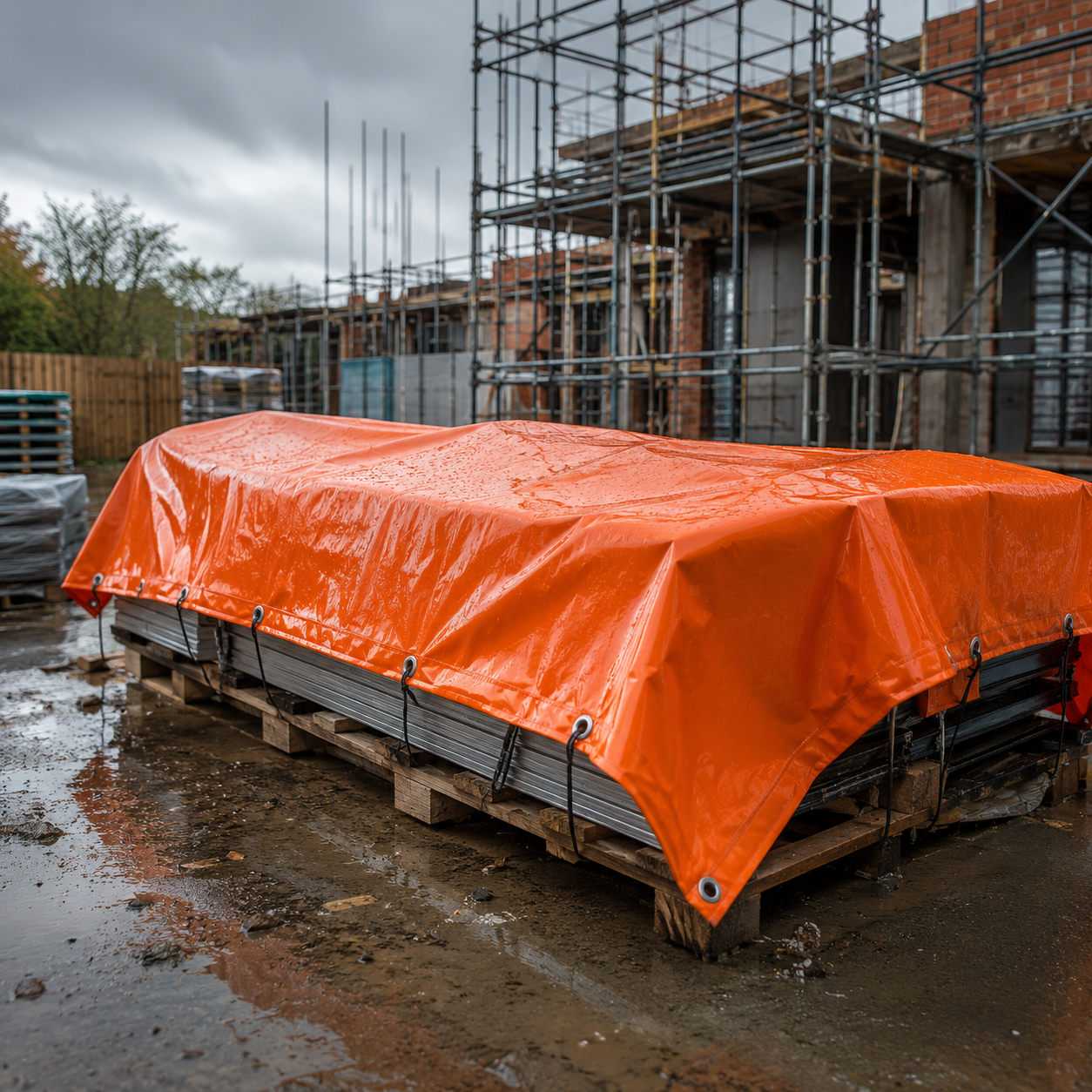 Heavy-Duty Tarpaulin 650gsm - Waterproof Cover Sheet with Reinforced Eyelets (Multiple Sizes)
