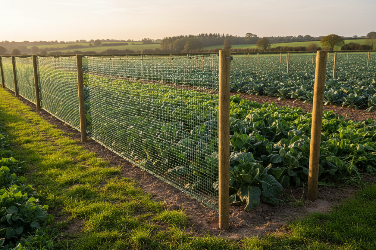 Premium green windbreak netting hero image