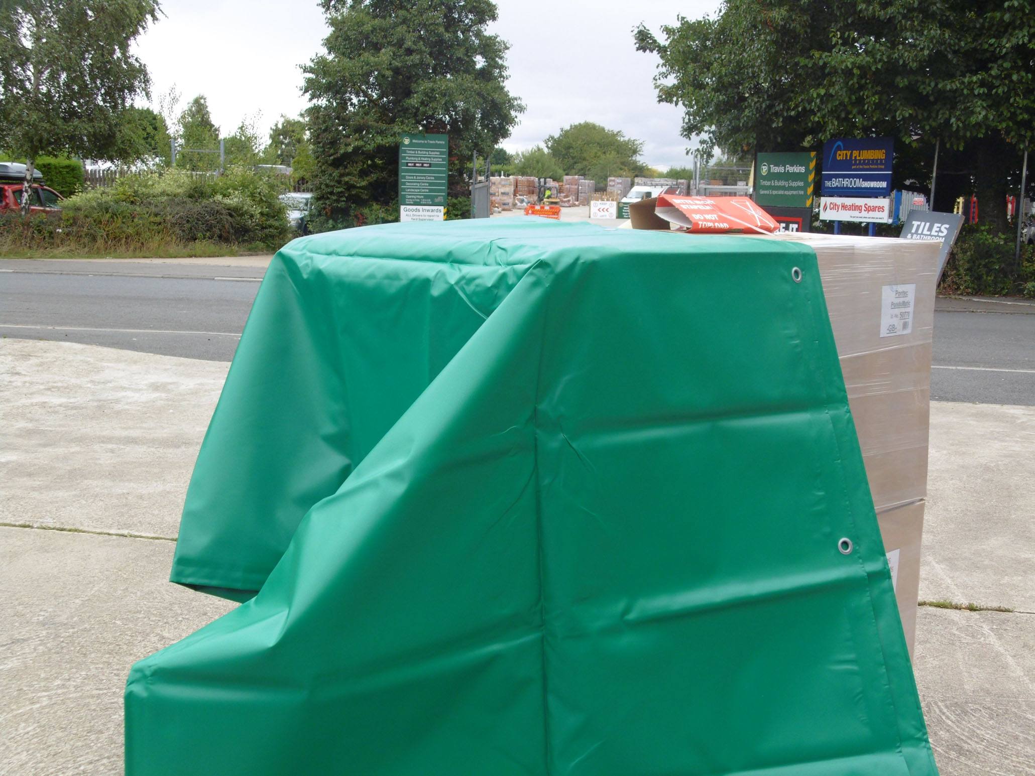 Sea Green Super Heavy Duty PVC Green Tarpaulin 570g/m2