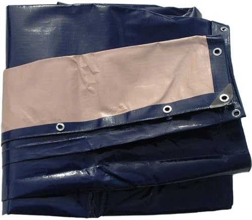 Waterproof UV Protected Blue and Beige Extra Heavy Duty Tarpaulin – 350gsm Durable Tarp Sheet for Outdoor and Industrial Use