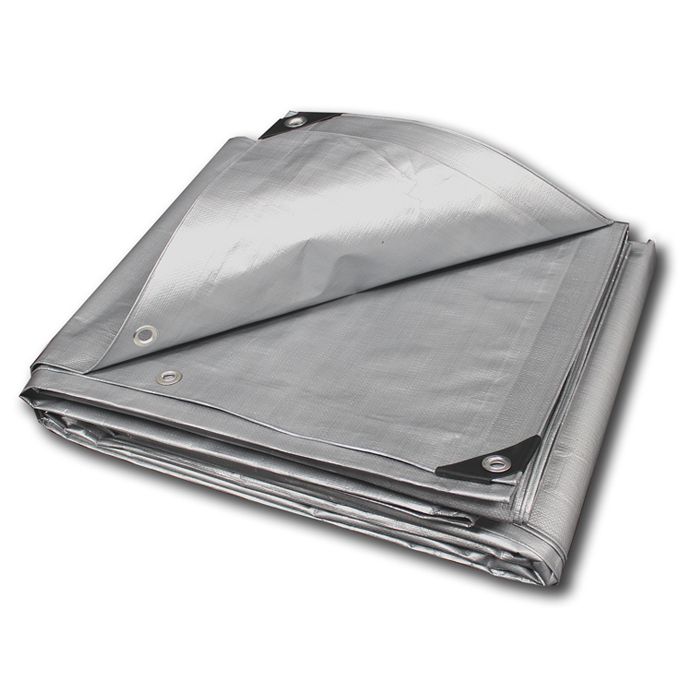 Heavy Duty Silver And Black 260gsm Tarpaulin For Outdoor Use