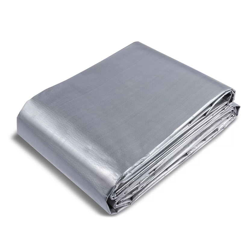 Medium Duty Waterproof 140gsm Silver Tarpaulin For House And Outdoor Camping
