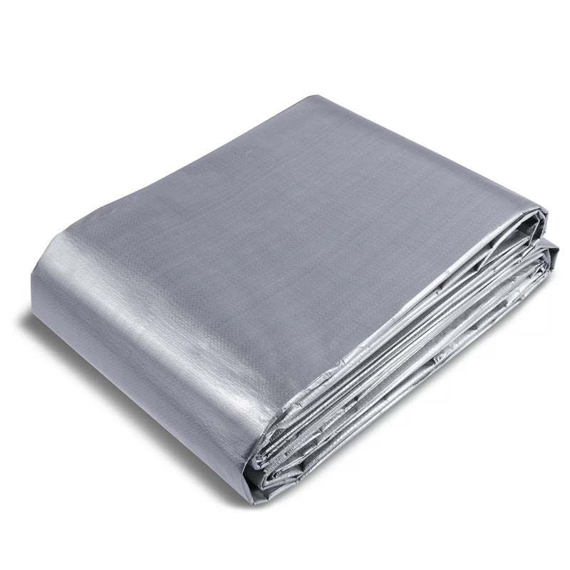Medium Duty Waterproof 140gsm Silver Tarpaulin For House And Outdoor Camping