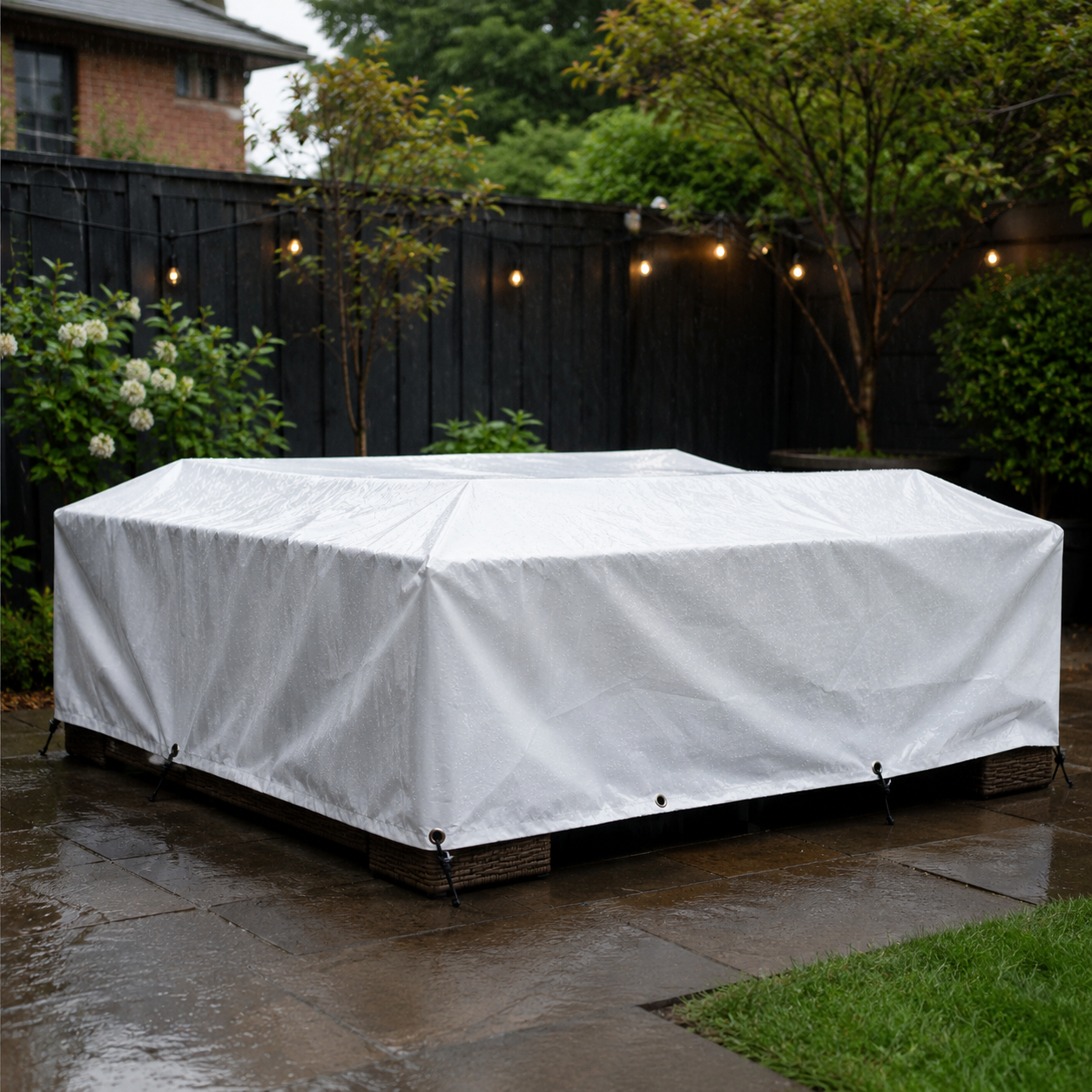 Heavy Duty White Tarpaulin 110gsm - Waterproof UV Resistant PE Cover Sheet