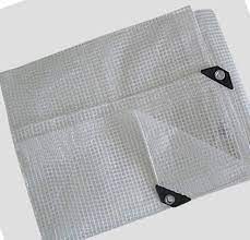 Gray UV Protected Waterproof Clear Mono Cover 170gsm Tarpaulin