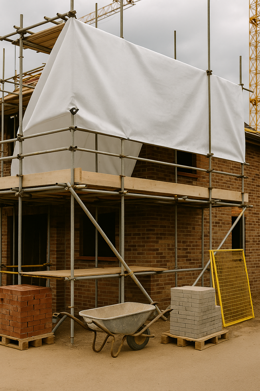 Heavy Duty Reinforced White Waterproof Tarpaulin – UV-Stable All-Weather Cover (105 GSM) | Heavy-Duty Poly Sheet with Metal Eyelets & Reinforced Corners – Industrial, Garden & Construction Use