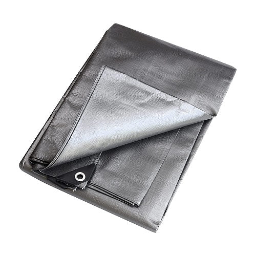 Slate Gray Heavy Duty Silver And Black 260gsm Tarpaulin For Outdoor Use
