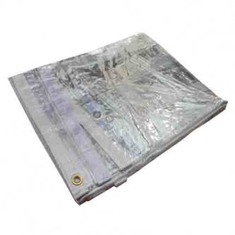 Dark Gray Glass Clear Tarp Tarpaulin UV Resistant Clear Heavy Duty As Glass Market Stall