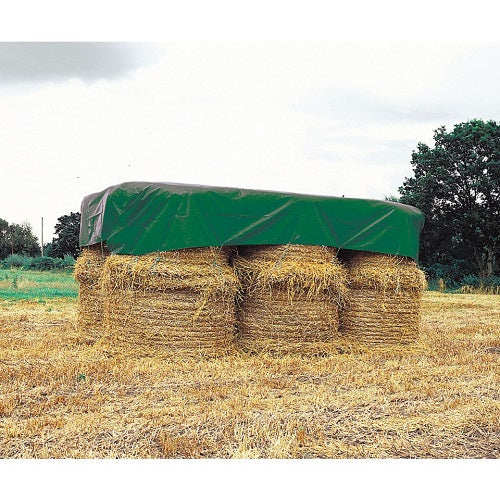 Antique White Heavy Duty Waterproof 200gsm Tarpaulin - Green