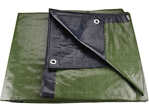 Dim Gray Heavy Duty PE Tarpaulin Waterproof Green 200gsm