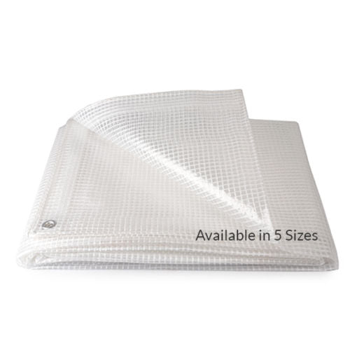 Light Gray Heavy Duty Tarpaulins Waterproof Clear Threaded DIY Roofing Sheet Garden Cover
