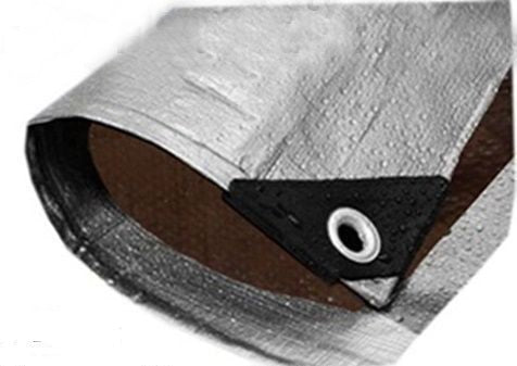 Gray Heavy Duty UV Resistant PVC 210gsm Tarpaulin Silver And Brown