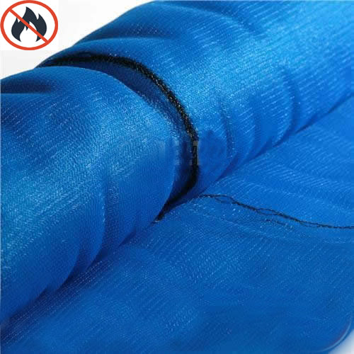 Dark Cyan Industrial Fire Resistant Debris Netting 70gsm Blue Industrial Netting 3m x 50m