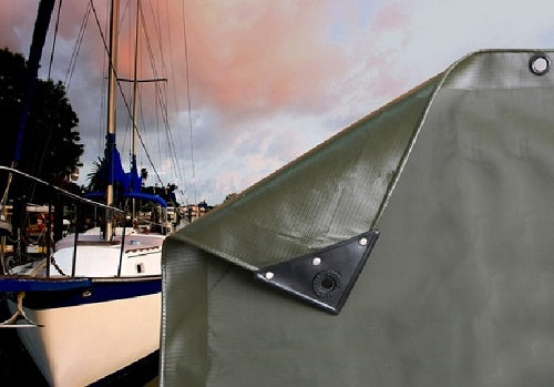 Dim Gray Olive Green Tarpaulin Extra Heavy Duty 560gsm For Boat Covers And Camping