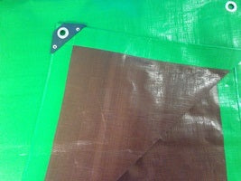 UV Protected Waterproof Green and Brown Heavy Duty Tarpaulin 250gsm
