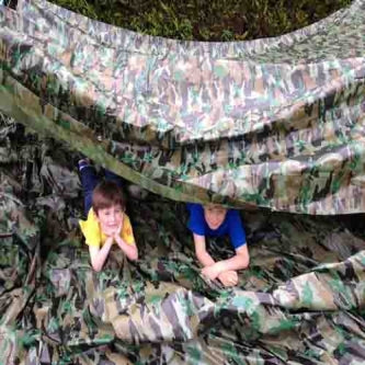 Dark Slate Gray Waterproof And Rotproof Army Camouflage Tarpaulin 80gsm