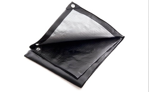 Dark Slate Gray Waterproof Multipurpose Black And Silver Heavy Duty 270gsm Tarpaulin