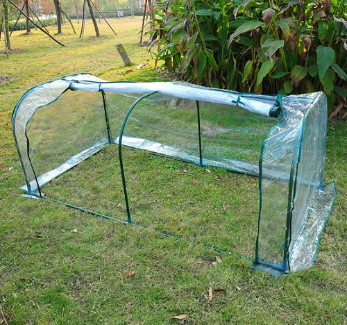 Dim Gray Waterproof Transparent PVC Tunnel Green House Clear Tarpaulin Fruit Cage Steel Frame