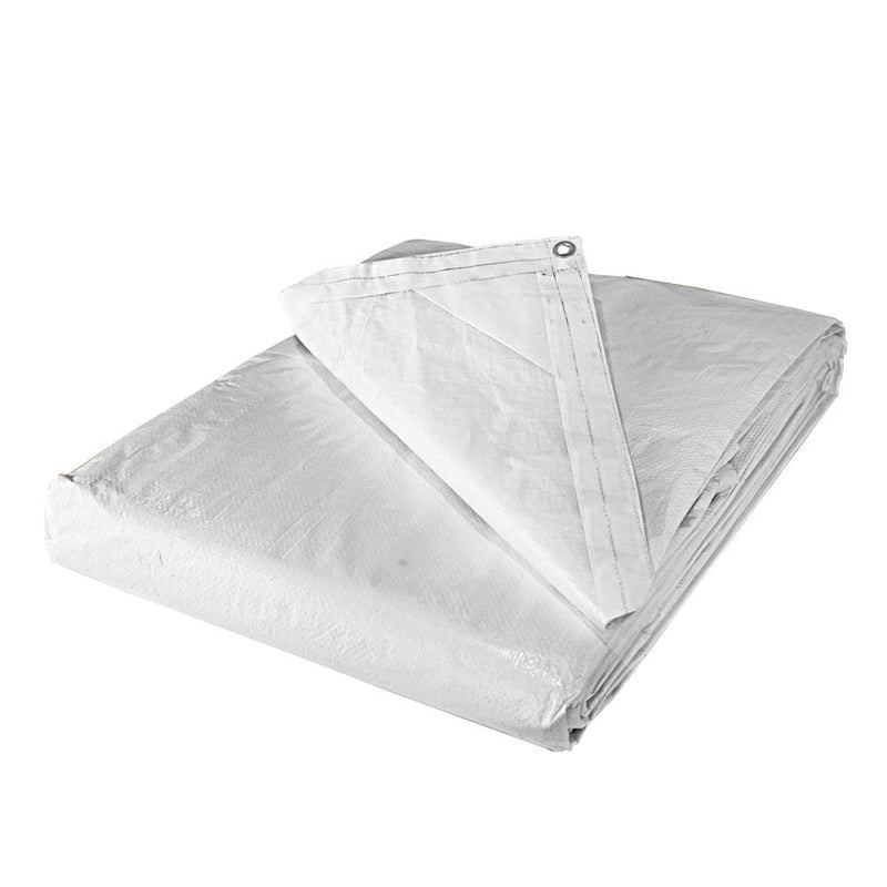Light Gray Multipurpose Waterproof White Tarpaulin 100gsm Lightweight Tarpaulin Cover
